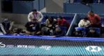 Tenis maçında çok farklı an. Seyirciyi gözünden vurdu