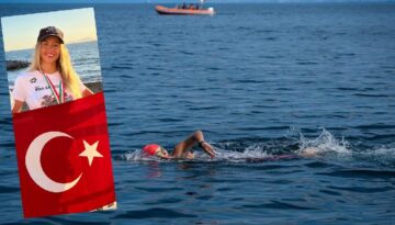 Ulusal yüzücüden 10 saat 20 dakikalık ikili rekor